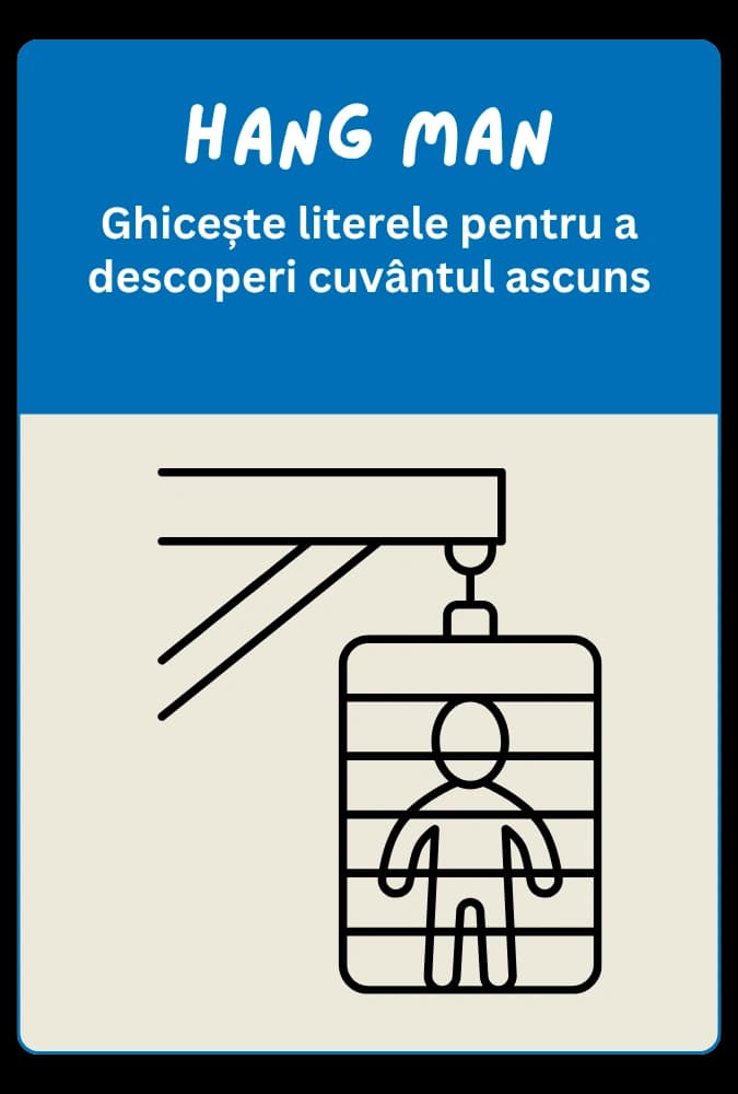 Joc engleză: Hang Man